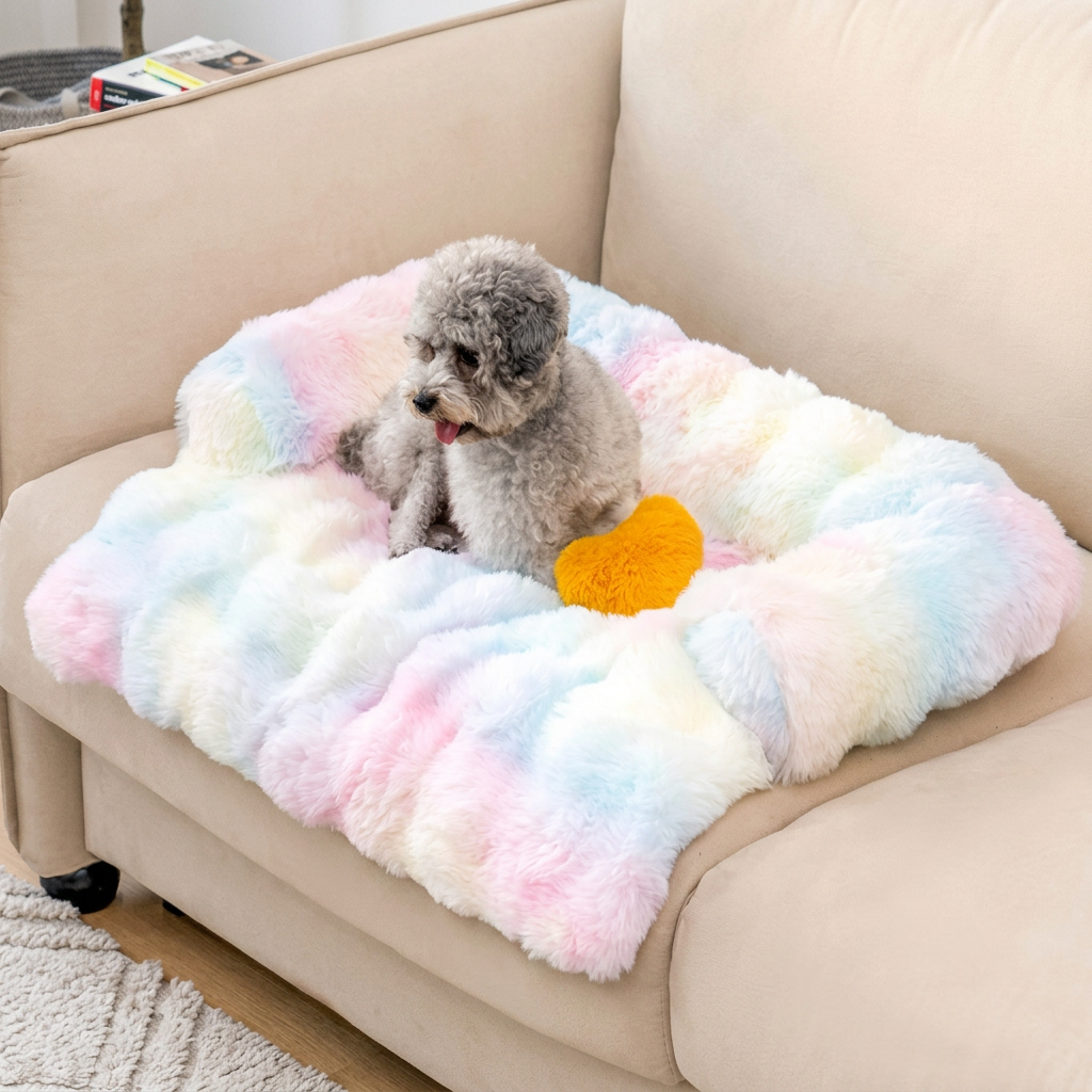 Plush Paws Co. Calming Comfort Pet Sofa Cover — Extended Drape Design