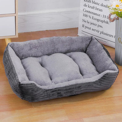Bed for Dog Cat Pet Soft Square Plush Kennel Animals Accessories Dogs Basket Sofa Bed Larger Medium Puppy Pet Products Mattress 1