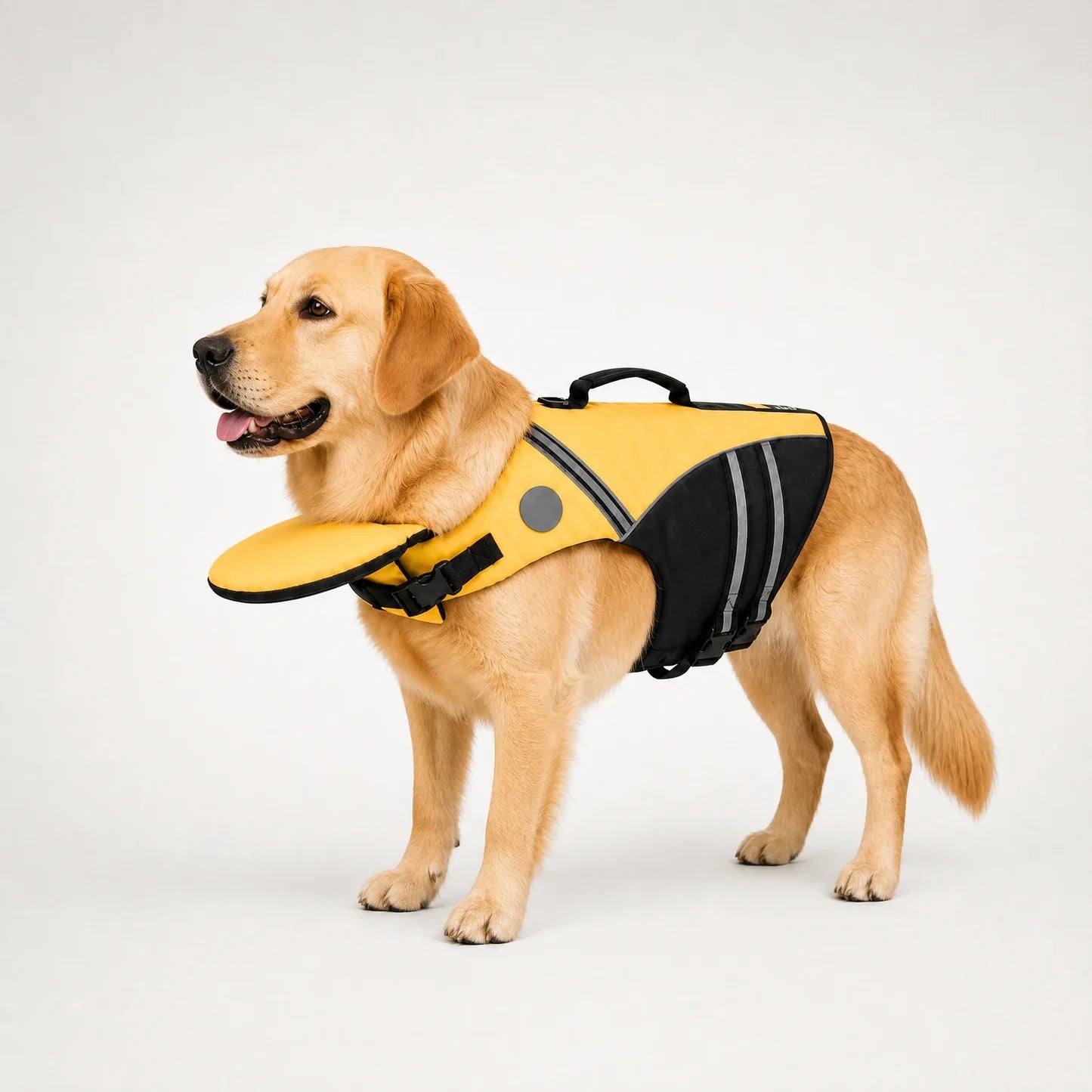 Plush Paws Co. Adjustable Dog Life Vest – Flotation Swimming Jacket with Chin Float for Boating & Pool Safety