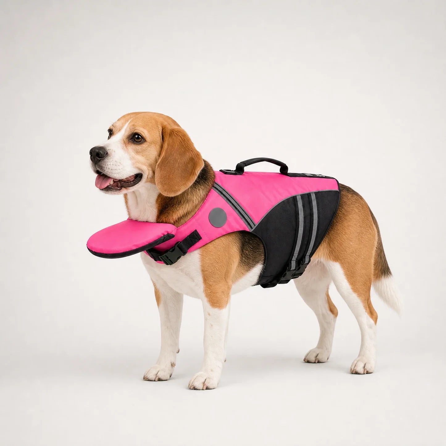 Plush Paws Co. Adjustable Dog Life Vest – Flotation Swimming Jacket with Chin Float for Boating & Pool Safety