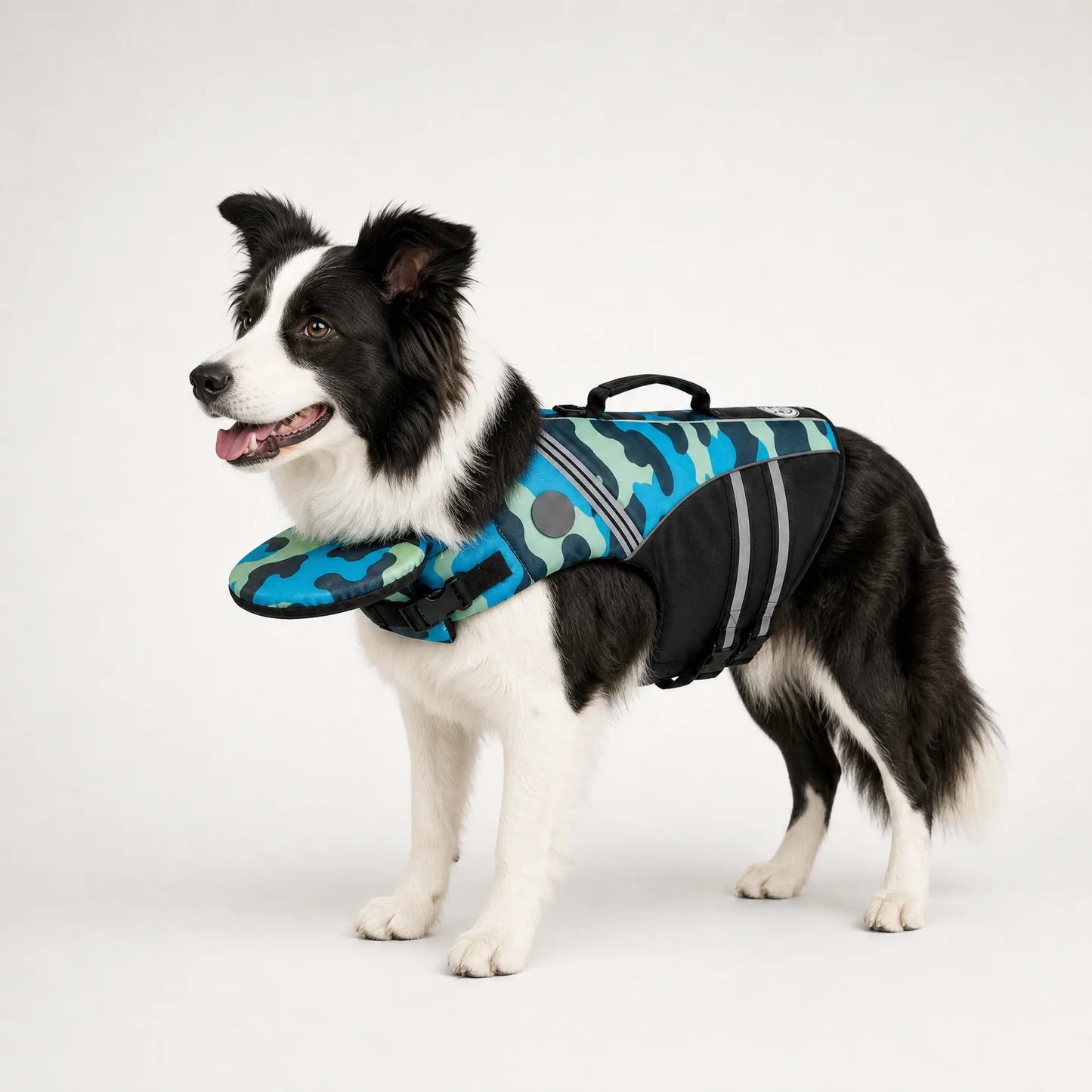 Plush Paws Co. Adjustable Dog Life Vest – Flotation Swimming Jacket with Chin Float for Boating & Pool Safety