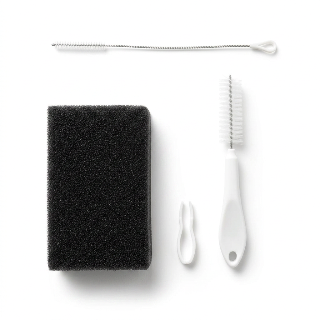Plush Paws Co. Complete Pet Fountain Cleaning Kit – 4-Piece Brush & Sponge Maintenance Set