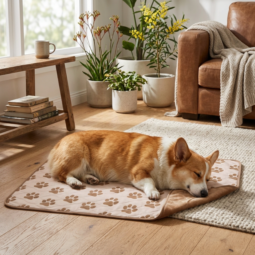Plush Paws Co. Floor Protection Pet Pee Pad — Reusable Waterproof Design