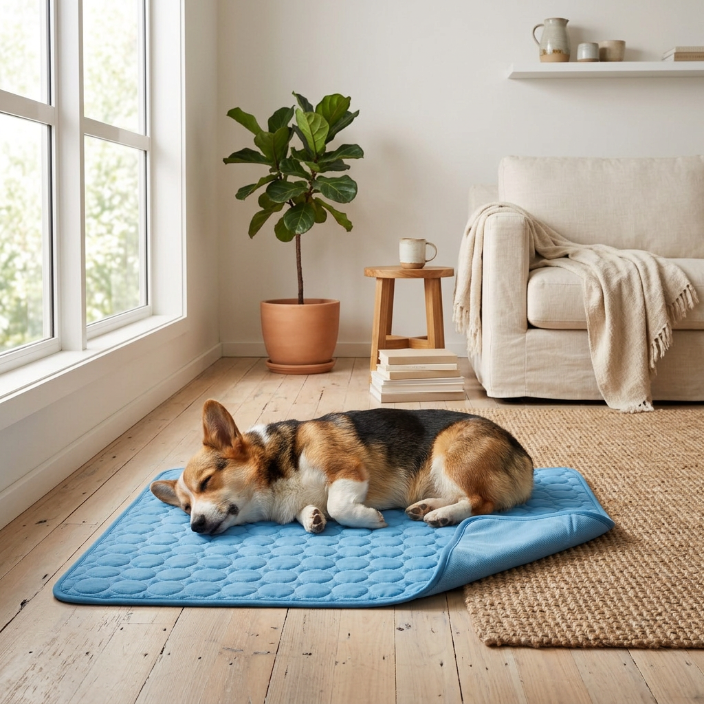 Plush Paws Co. Heat Relief Protector — Self-Cooling Pet Mat Design