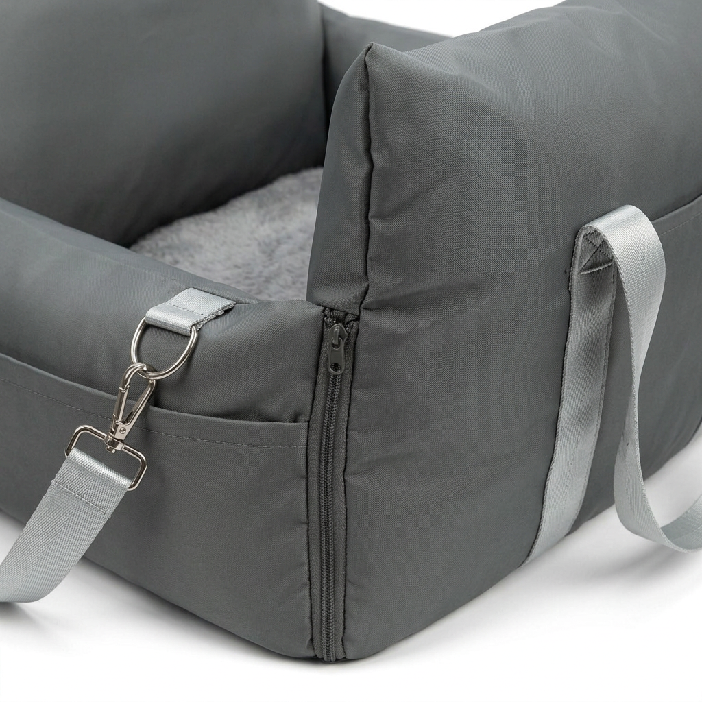 Plush Paws Co. Secure Drive Lounger — Travel Dog Car Seat Bed Design