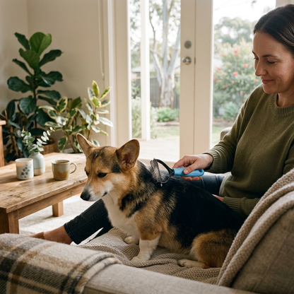 Plush Paws Co. Shedding Control Pet Groomer — Ergonomic Undercoat Rake Design