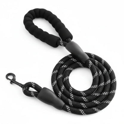 Plush Paws Co. Shock-Absorbing Reflective Dog Leash – Heavy-Duty Training Lead with Padded Handle