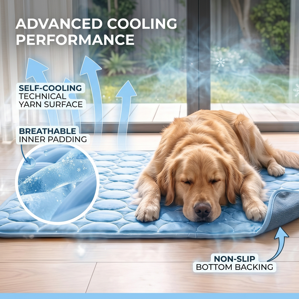 Plush Paws Co. Summer Comfort Pet Pad — Bubble-Quilted Cooling Build