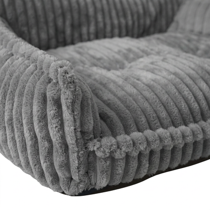 Plush Paws Co. Support Couch — Corduroy Bolstered Pet Sofa Style