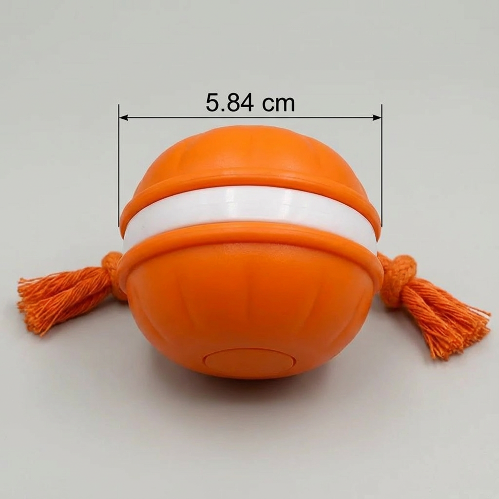 Elara Haus Dog Toy - Durable Rubber Interactive Tough Dog Toy 10 cm Diameter 60 cm Rope 3