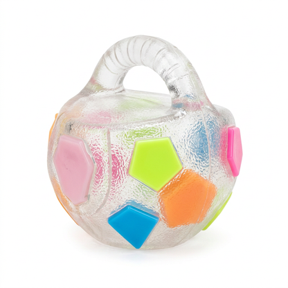 Plush Paws Co. Active Energy Burn — Multi-Color Hexagon Grip Dog Toy Build