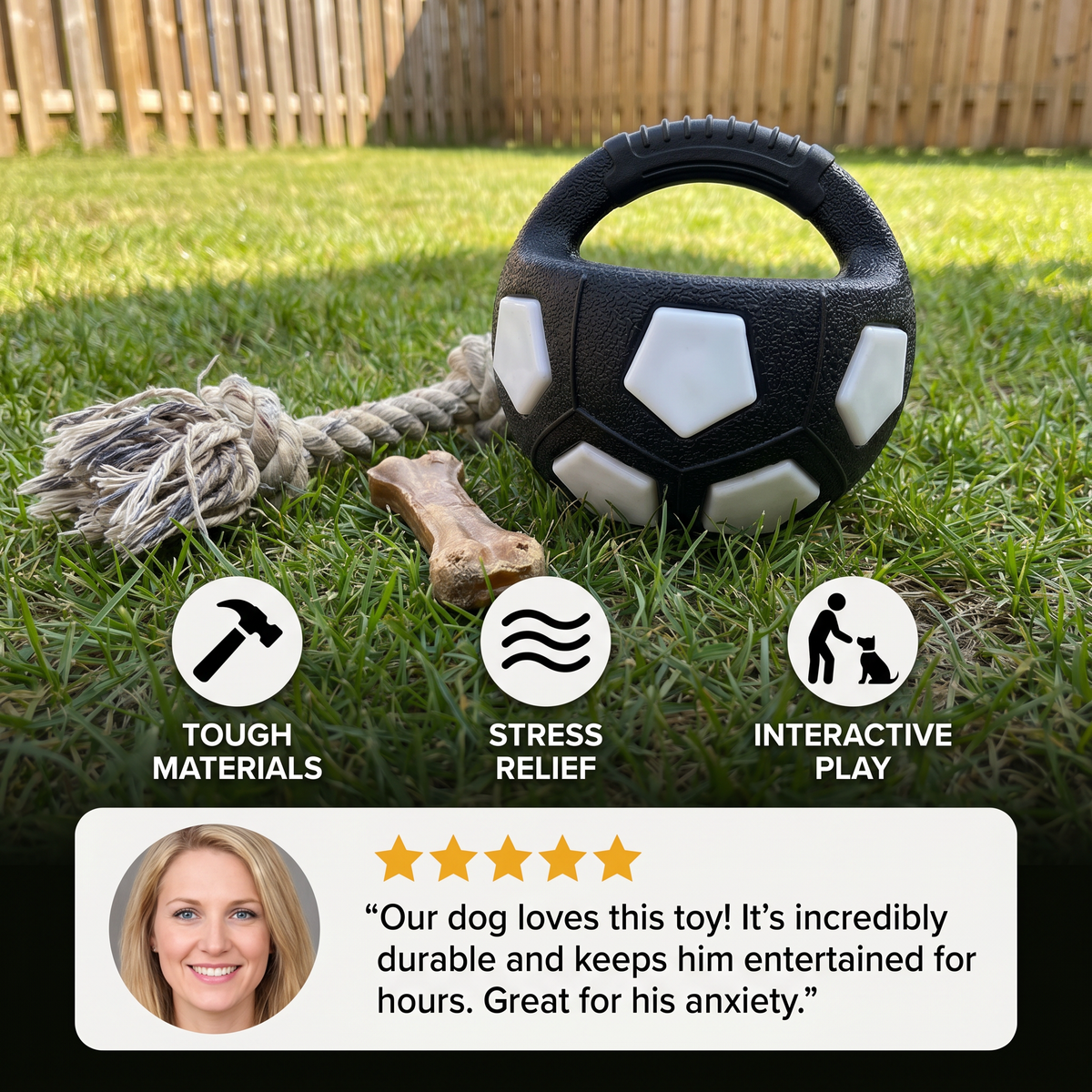 Durable toy ball for stress relief for dogs 1