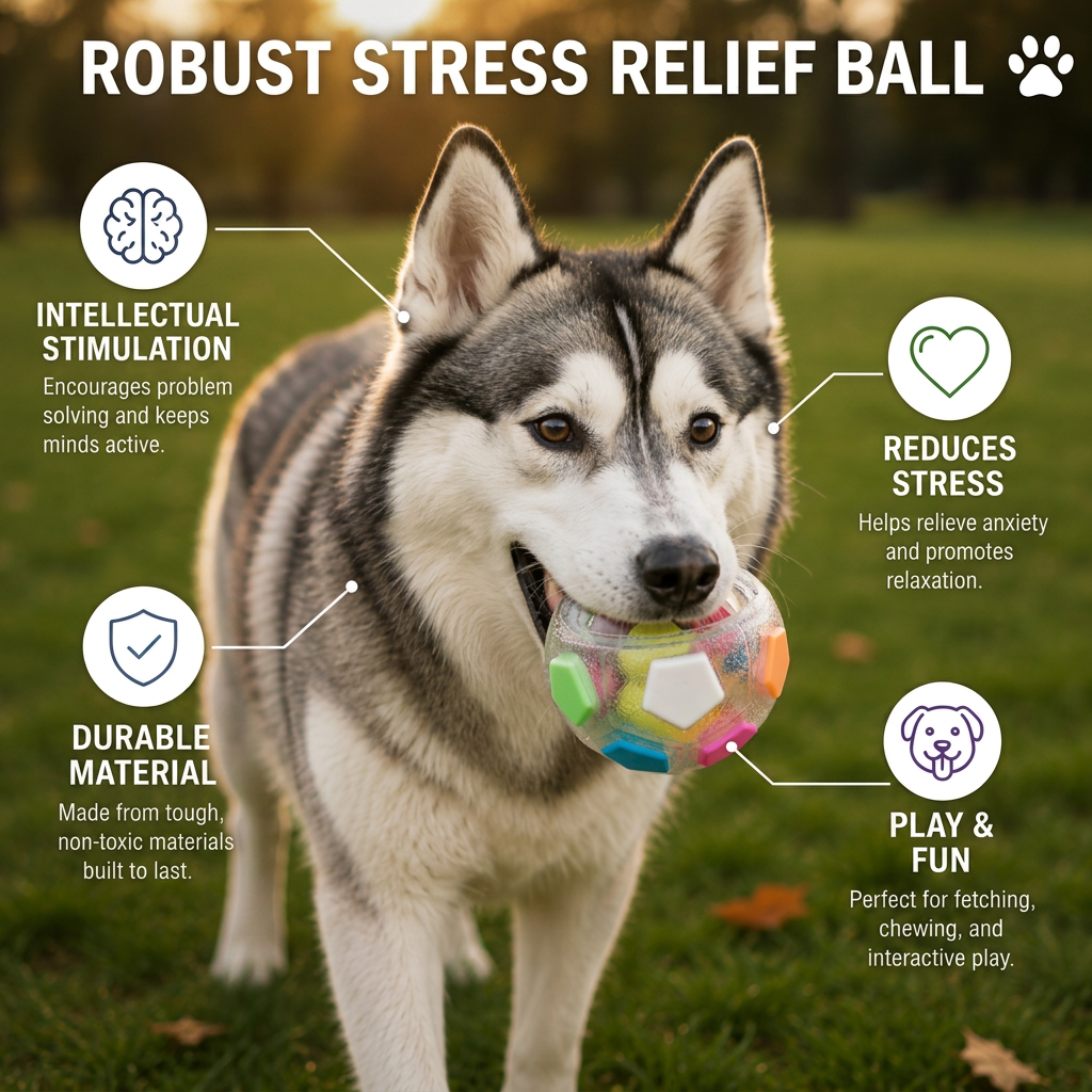 Durable toy ball for stress relief for dogs 2