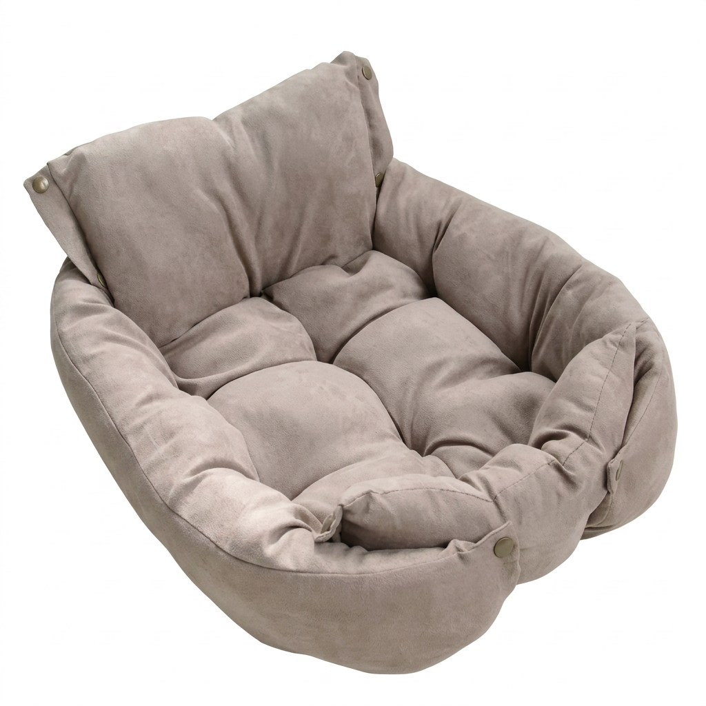Plush Paws Co. Adaptable Resting Dog Mat — Foldable Button Edges