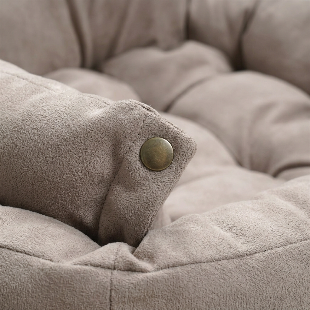 Plush Paws Co. Adaptable Resting Dog Mat — Foldable Button Edges