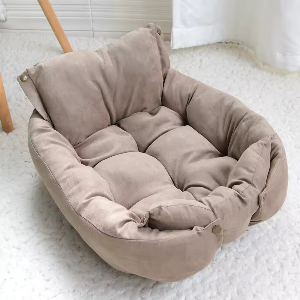 Plush Paws Co. Adaptable Resting Dog Mat — Foldable Button Edges