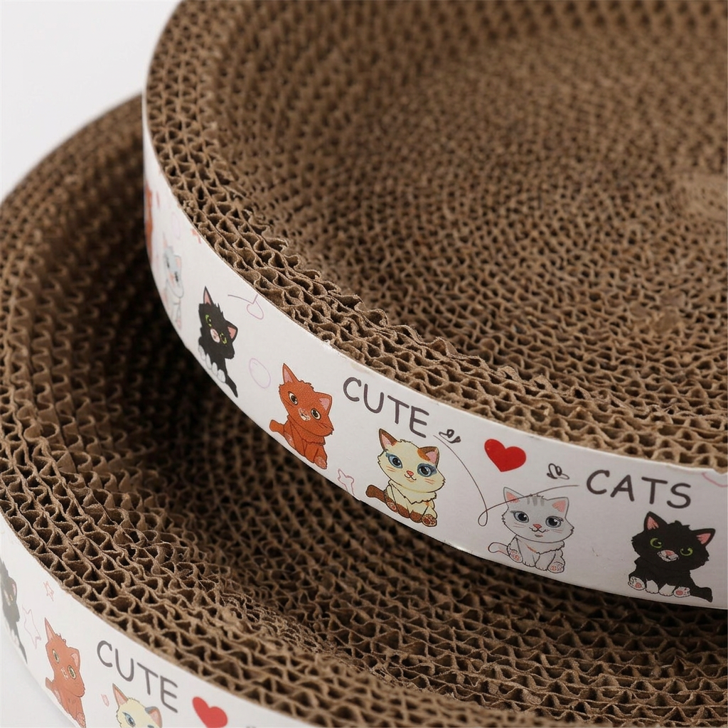 Plush Paws Co. All-Day Scratch & Lounge Bed — Reversible Cardboard Cat Bowl