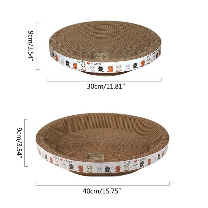 Elara Haus Cat Bed - Cardboard Multi-Functional Scratching Post 30cm x 40cm 0