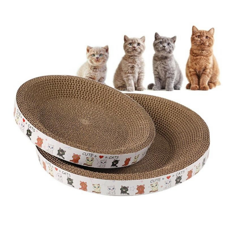 Elara Haus Cat Bed - Cardboard Multi-Functional Scratching Post 30cm x 40cm 1