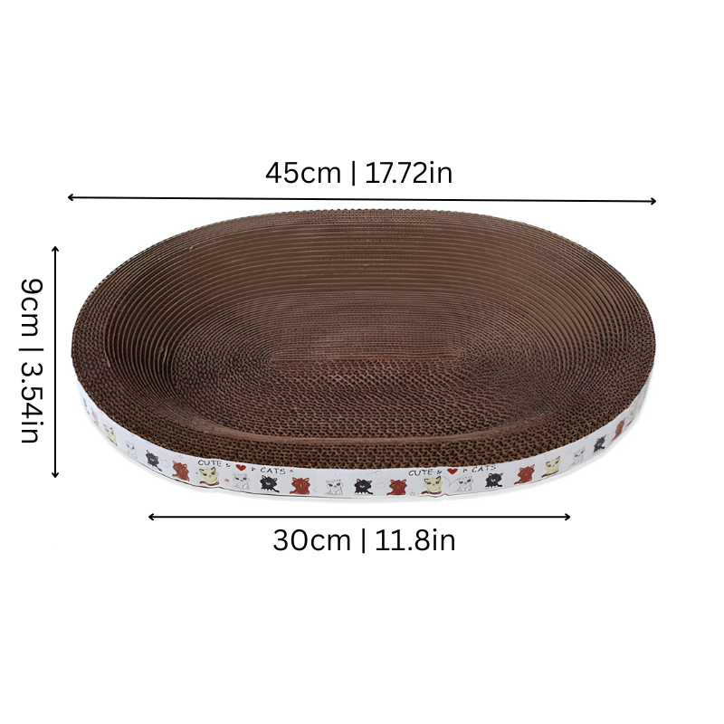 Elara Haus Cat Bed - Cardboard Multi-Functional Scratching Post 30cm x 40cm 2