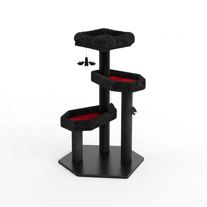 Plush Paws Co. Alternative Feline Play Tower — Gothic Style Cat Tree