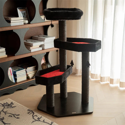 Plush Paws Co. Alternative Feline Play Tower — Gothic Style Cat Tree