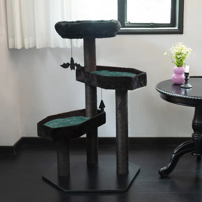 Plush Paws Co. Alternative Feline Play Tower — Gothic Style Cat Tree