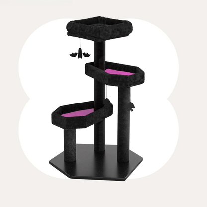 Plush Paws Co. Alternative Feline Play Tower — Gothic Style Cat Tree
