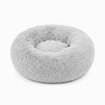 Plush Paws Co. Anxiety Relief Pet Bed — Calming Donut Design