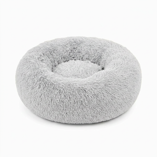 Plush Paws Co. Anxiety Relief Pet Bed — Calming Donut Design