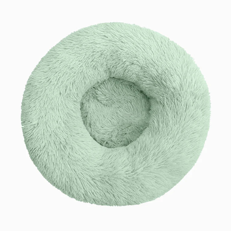 Plush Paws Co. Anxiety Relief Pet Bed — Calming Donut Design