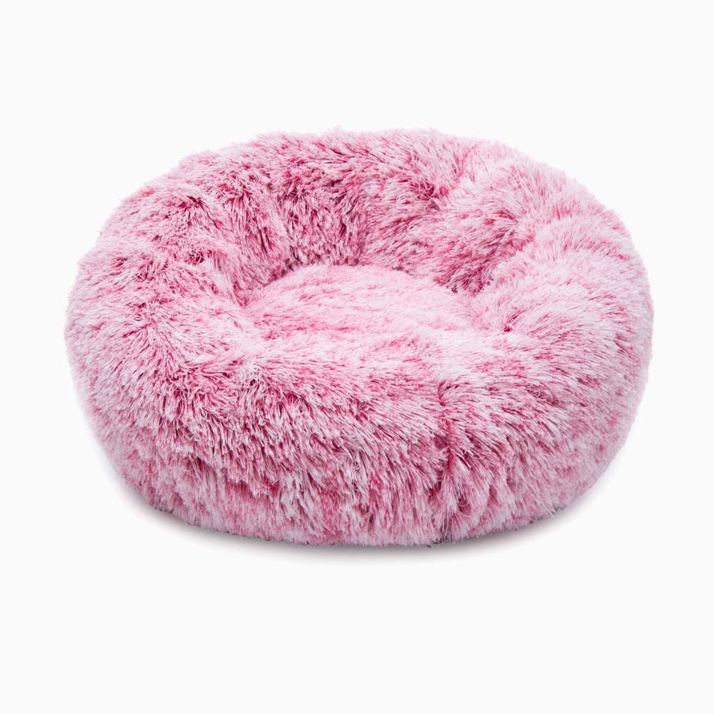 Plush Paws Co. Anxiety Relief Pet Bed — Calming Donut Design