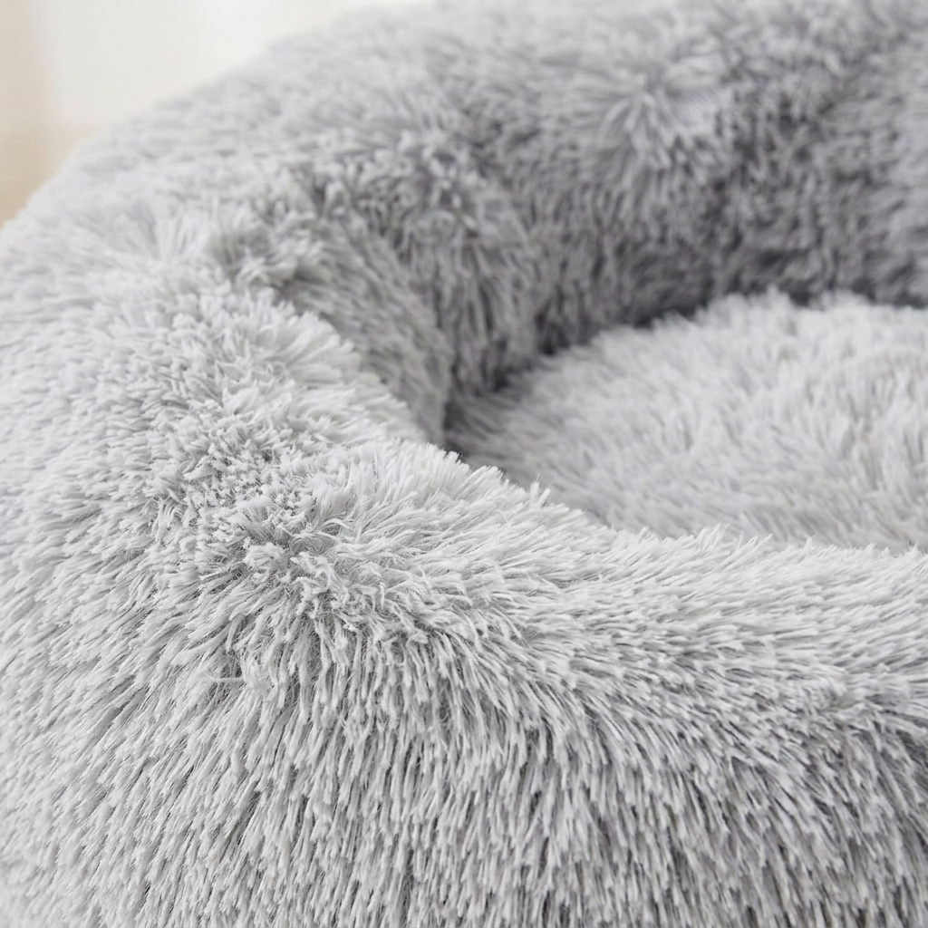 Plush Paws Co. Anxiety Relief Pet Bed — Calming Donut Design
