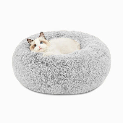 Plush Paws Co. Anxiety Relief Pet Bed — Calming Donut Design