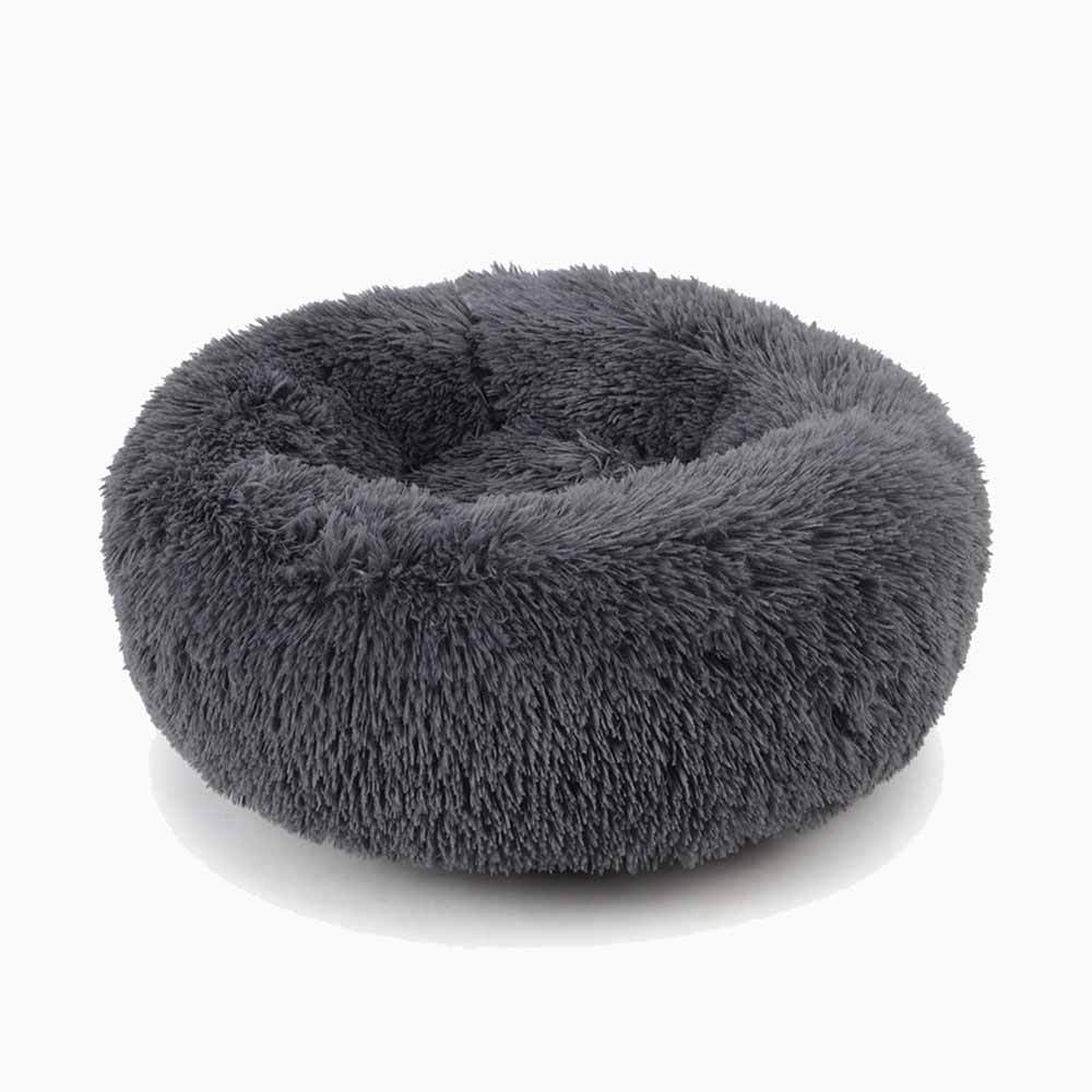 Plush Paws Co. Anxiety Relief Pet Bed — Calming Donut Design