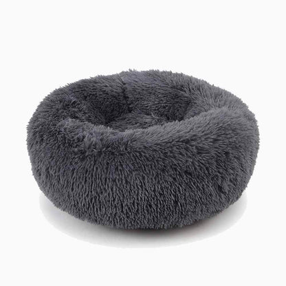 Plush Paws Co. Anxiety Relief Pet Bed — Calming Donut Design