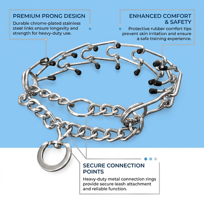 Plush Paws Co. Behavior Correction Dog Collar — Rubber-Cap Pinch Design