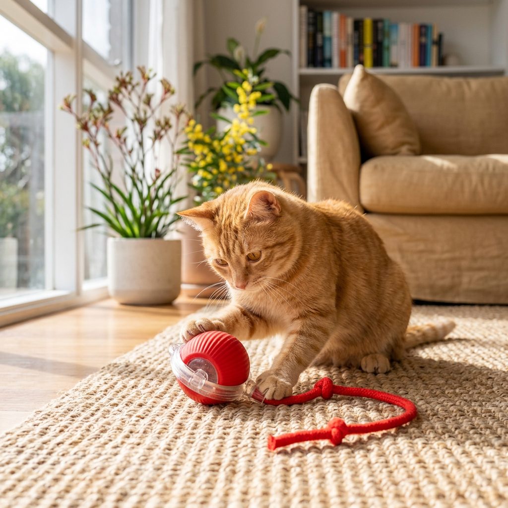Plush Paws Co. Boredom-Busting Dog Toy — Interactive Roller Ball Design