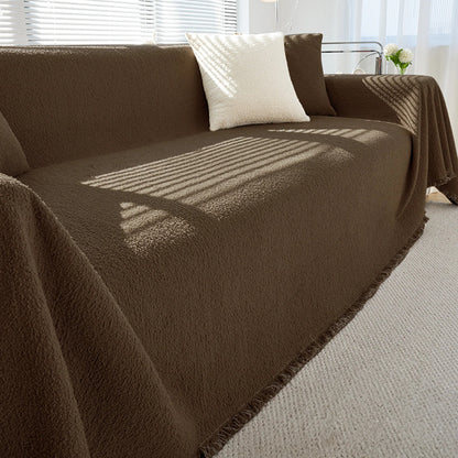 Plush Paws Co. Claw-Resistant Pet Furniture Cover — Cozy Textured Throw