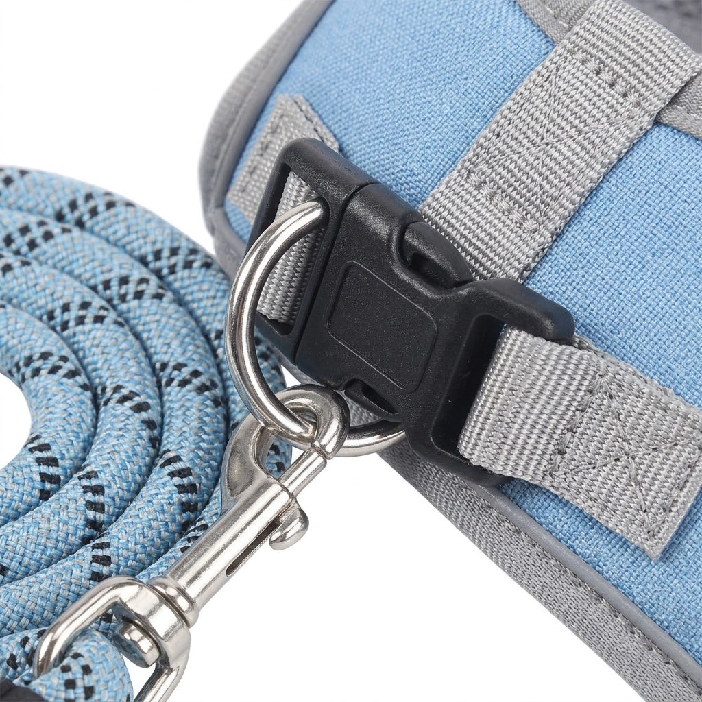 Plush Paws Co. Comfortable Walk Control -  Dog Harness and Leash Set