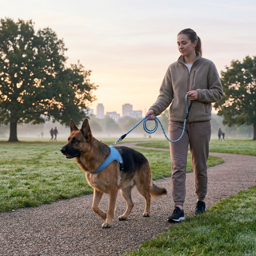 Plush Paws Co. Comfortable Walk Control -  Dog Harness and Leash Set