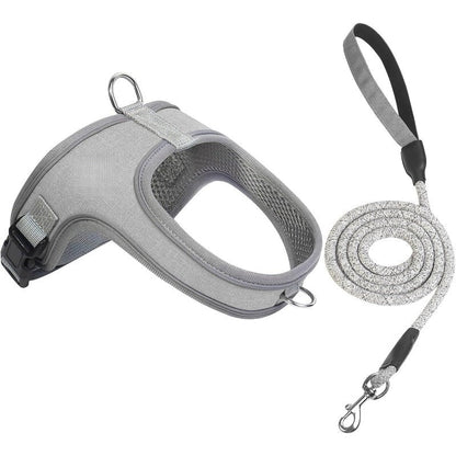 YoPoll Breathable Dog Harness with Reflective Leash 1