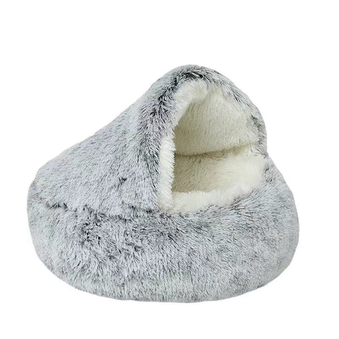 Elara Haus Dog Bed - Plush Half-Covered Sanctuary for Cats and Dogs 0
