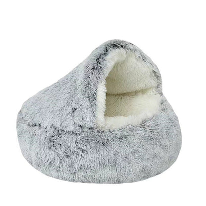 Elara Haus Dog Bed - Plush Half-Covered Sanctuary for Cats and Dogs 0