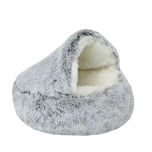 Elara Haus Dog Bed - Plush Half-Covered Sanctuary for Cats and Dogs 0