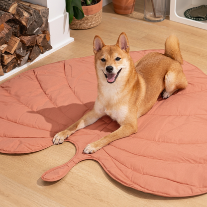 Plush Paws Co. Cozy Comfort Pet Blanket — Quilted Leaf Design