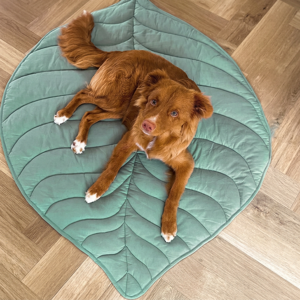 Plush Paws Co. Cozy Comfort Pet Blanket — Quilted Leaf Design