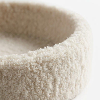 Plush Paws Co. Cozy Nest-Like Lounger — Kip Faux Shearling Cat Bed