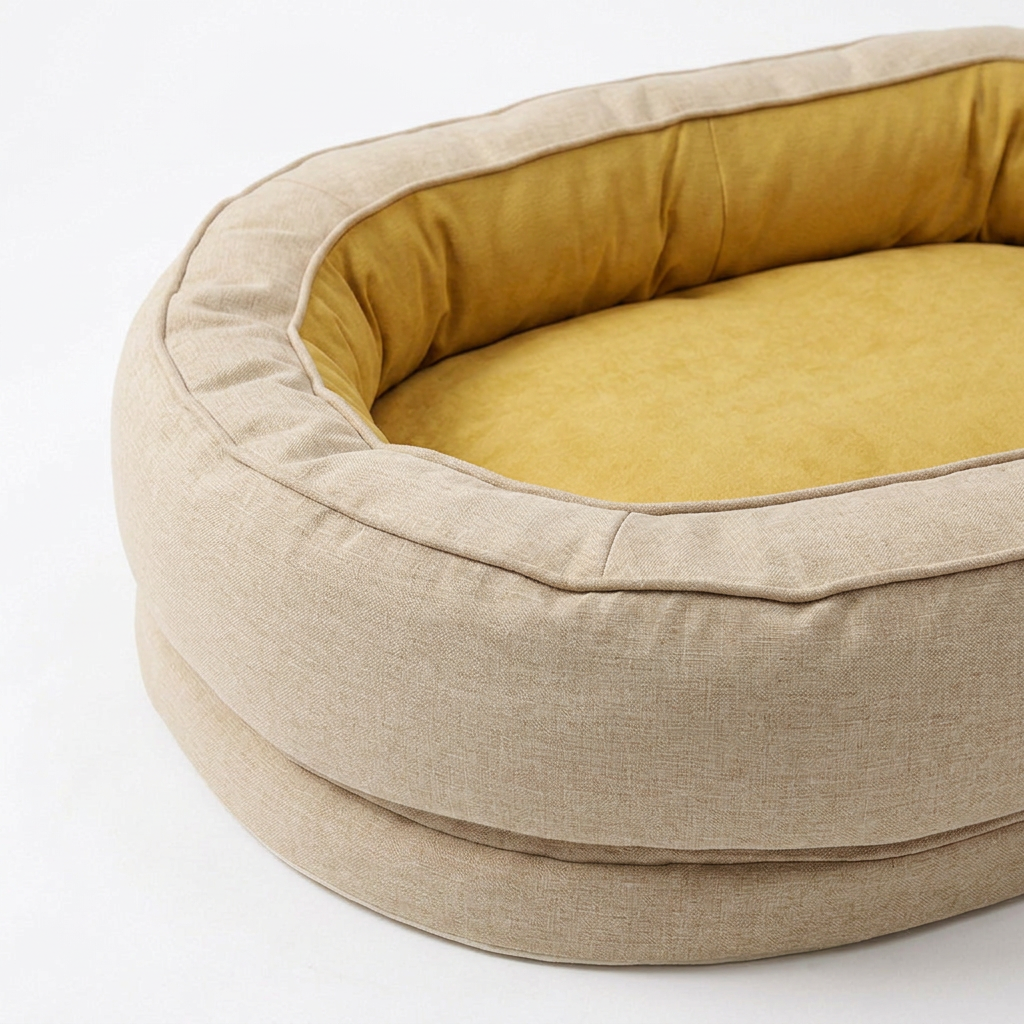 Plush Paws Co. Cozy Sanctuary — 360-Degree Surround Bolster Dog Bed Design