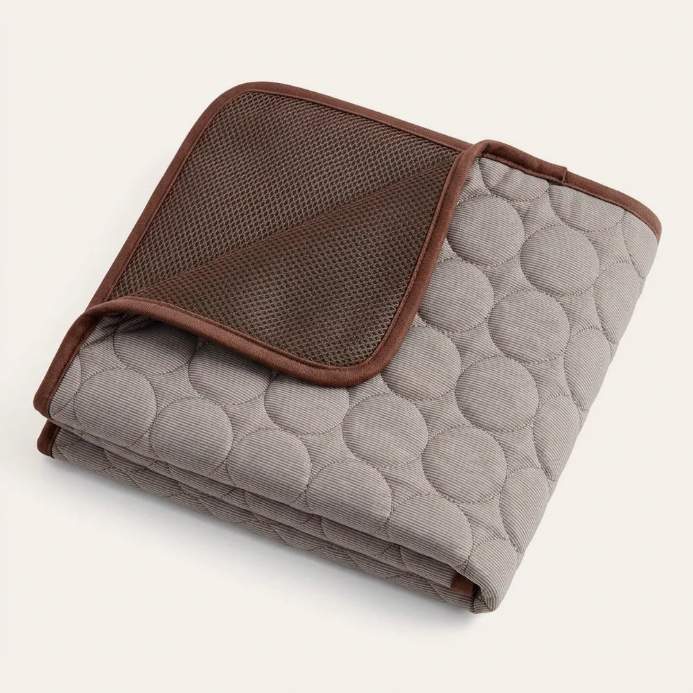 Plush Paws Co. Cozy Summer Comfort Pet Mat — Quilted Air-Mesh Build